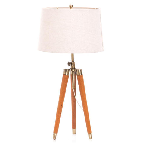 Wood Tripod Table Lamp