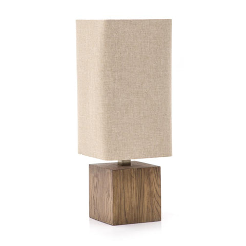 Wood Squared Table Lamp