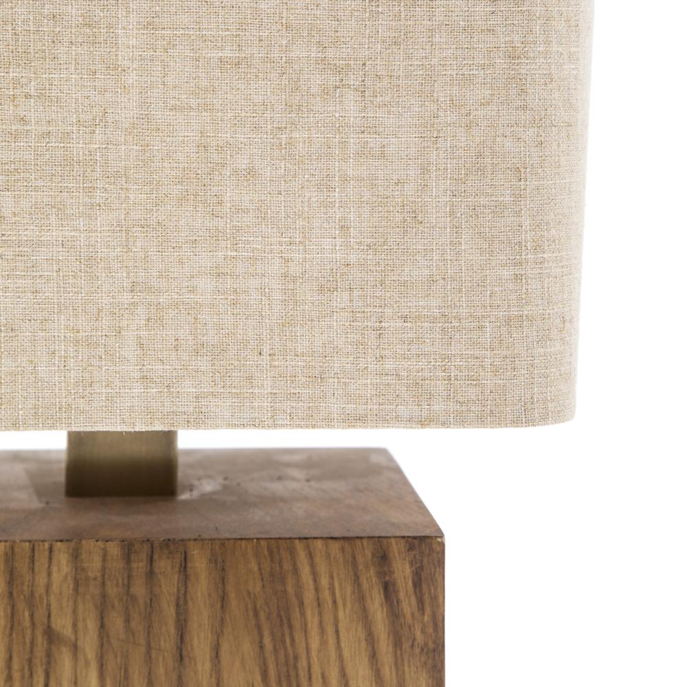 Wood Squared Table Lamp