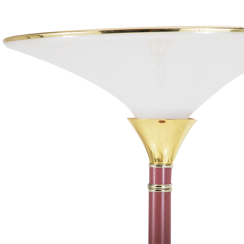 Pink & Gold Torchiere Floor Lamp