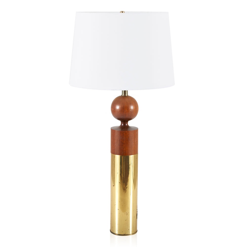 Gold Dipped Wood Table Lamp