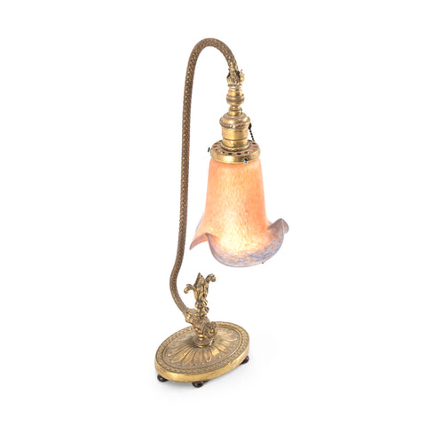 Gold Art Nouveau Tulip Lamp