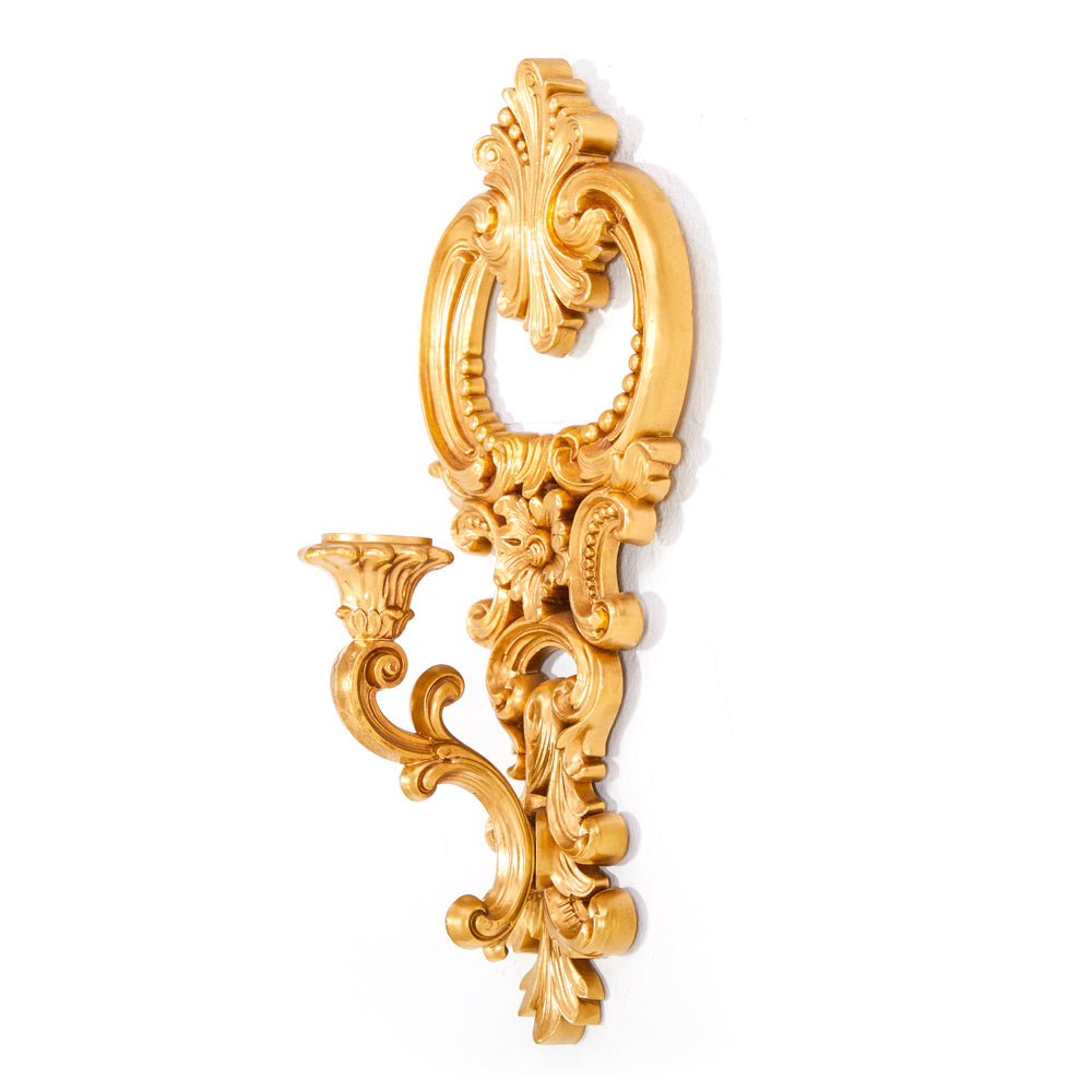 Golden Baroque Candle Sconce