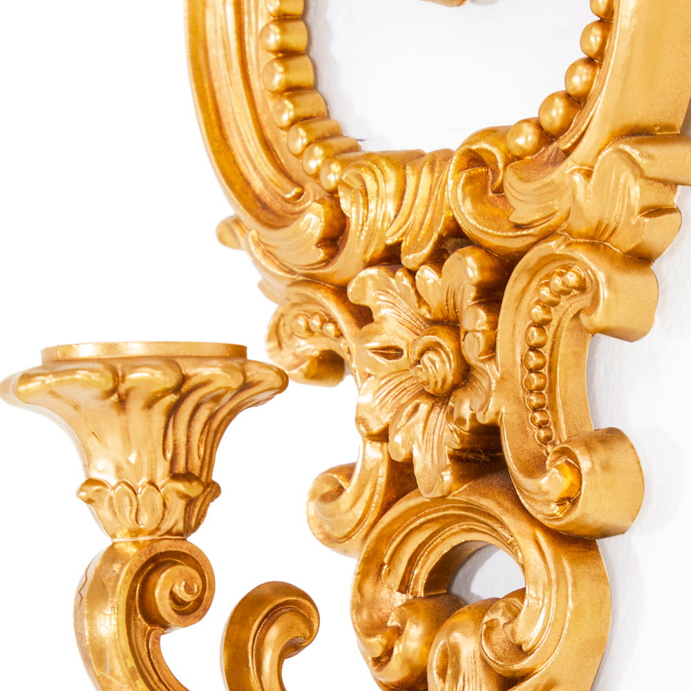 Golden Baroque Candle Sconce