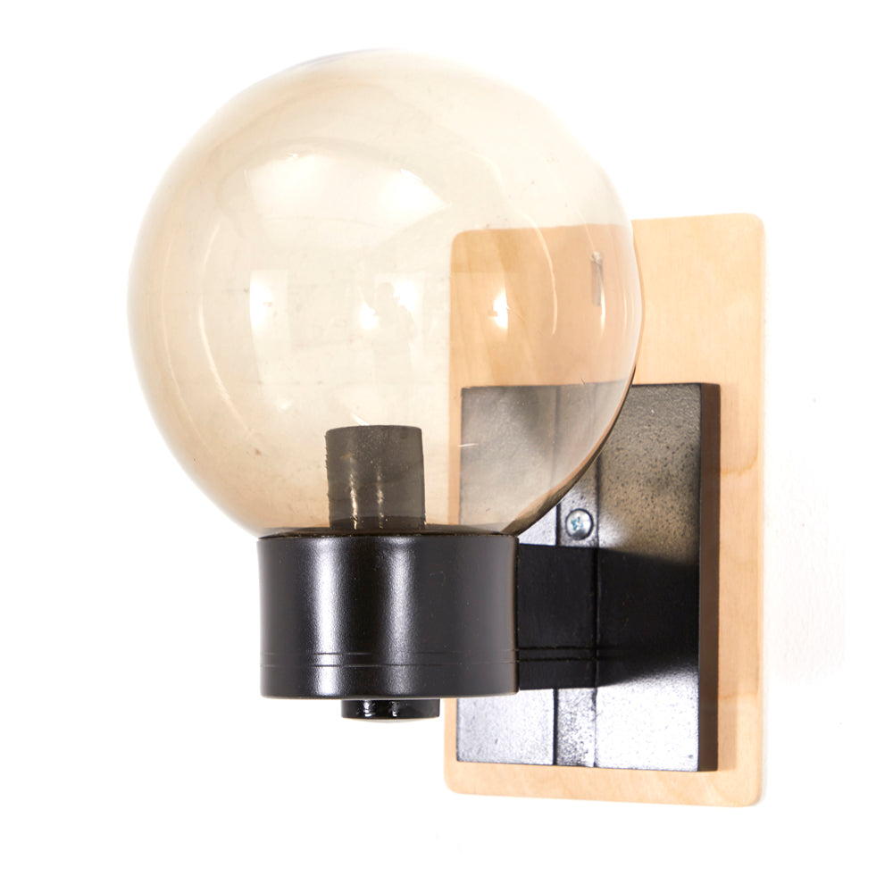 Tinted Bubble Glass Globe Wall Sconce