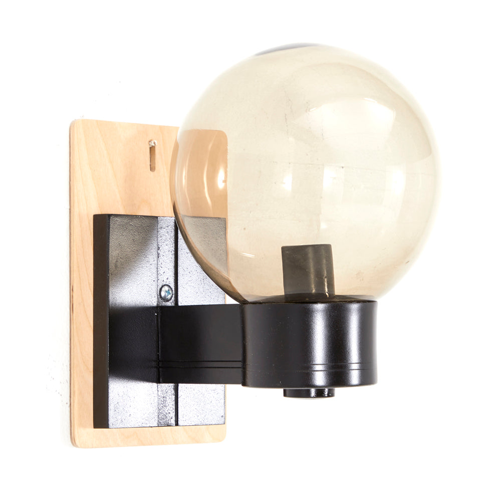 Tinted Bubble Glass Globe Wall Sconce