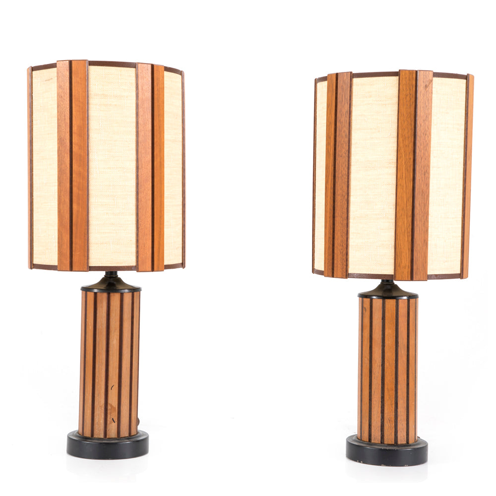 Wood Panel Table Lamp