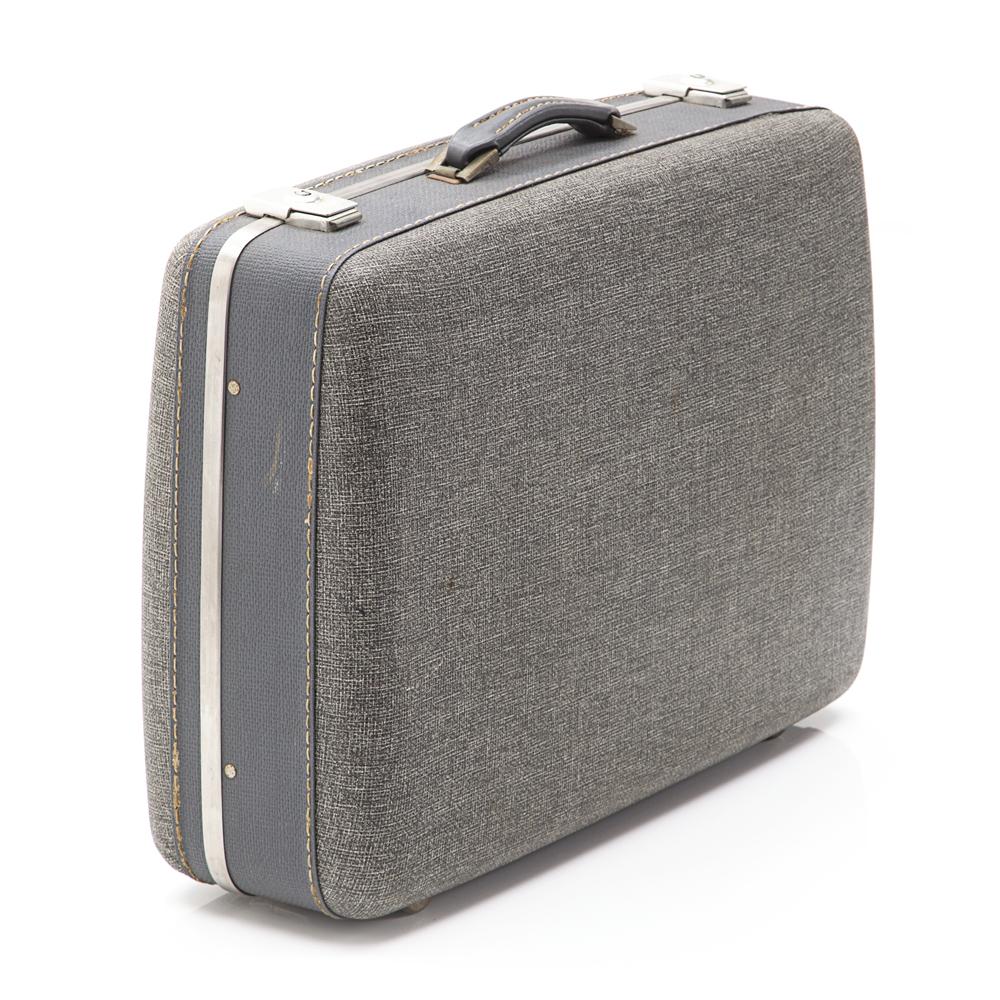 Grey Fabric Suitcase Large