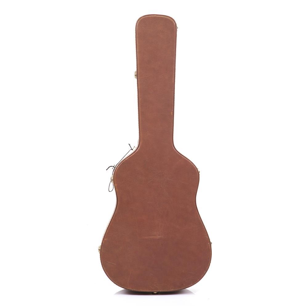 Brown Hard Case Acoustic Guitar