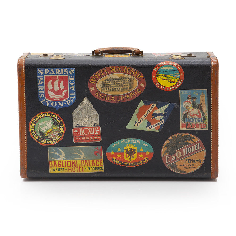 Travel Suitcase with Stickers