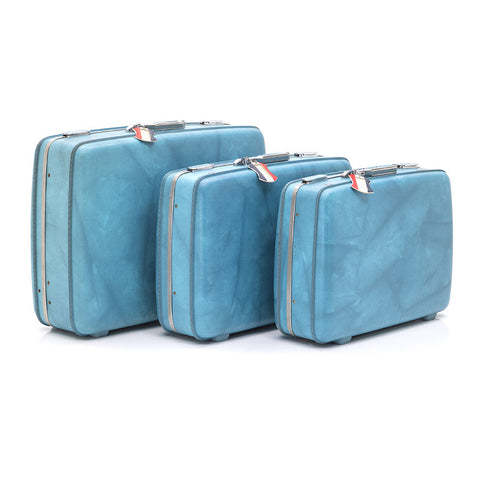 Blue American Tourister Luggage Set