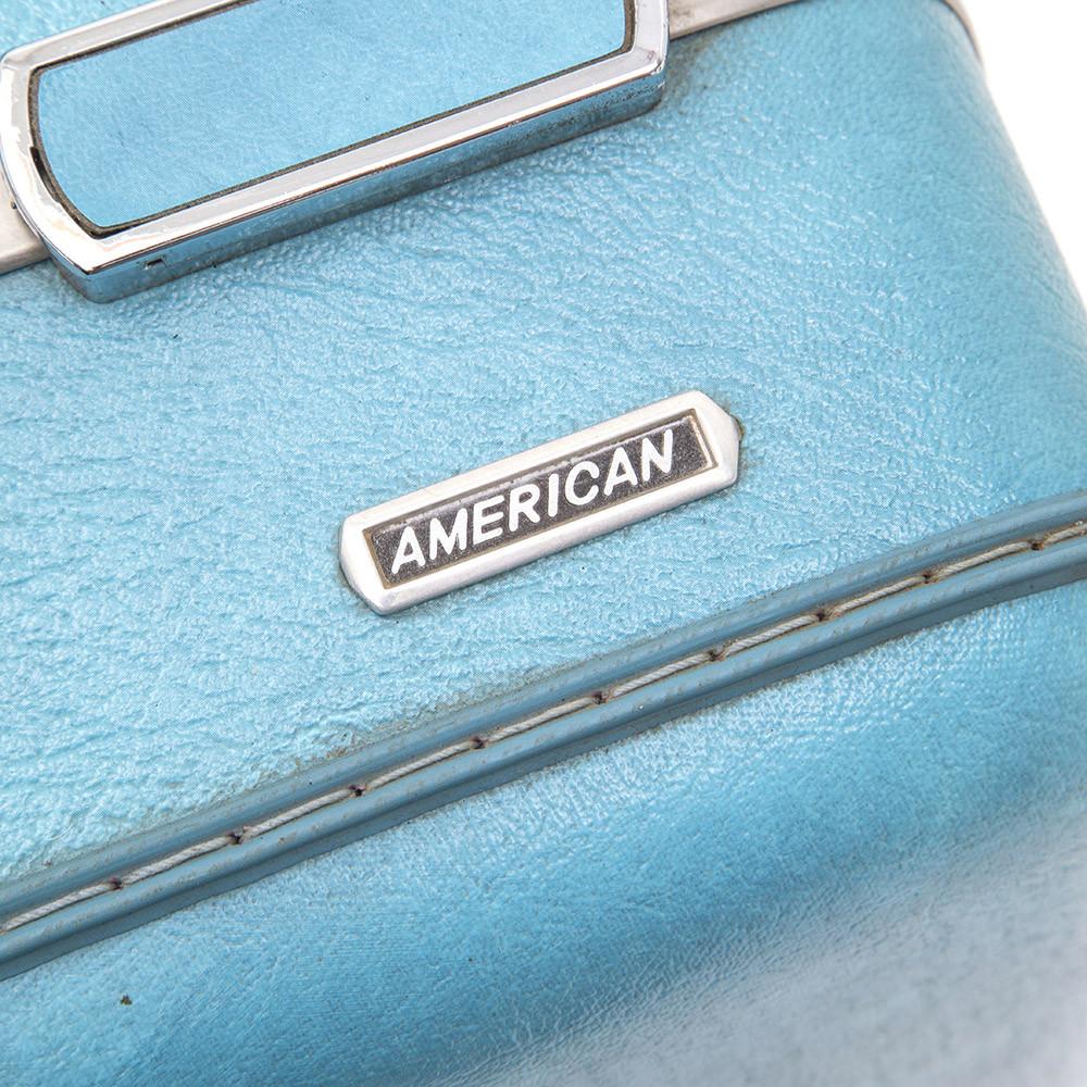 Blue American Tourister Large Suitcase