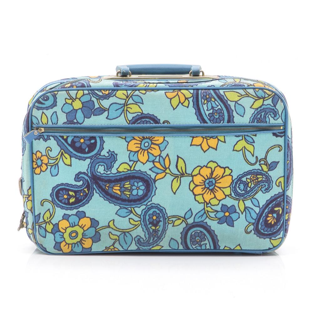 Blue Floral Suitcase