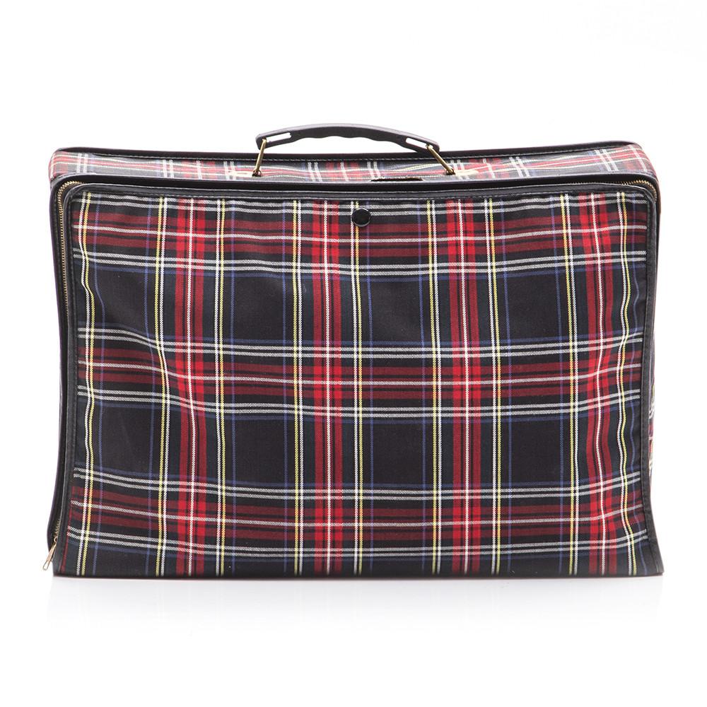 Red & Blue Small Plaid Suitcase