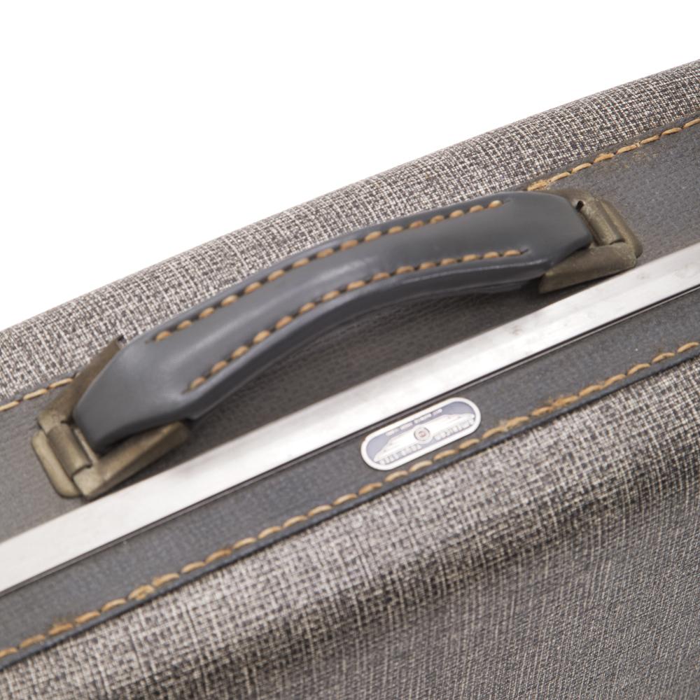 Grey Fabric Suitcase Small