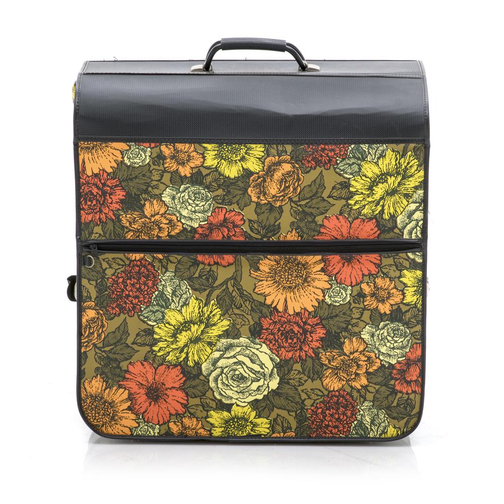 Orange / Green / Yellow Floral Suitcase