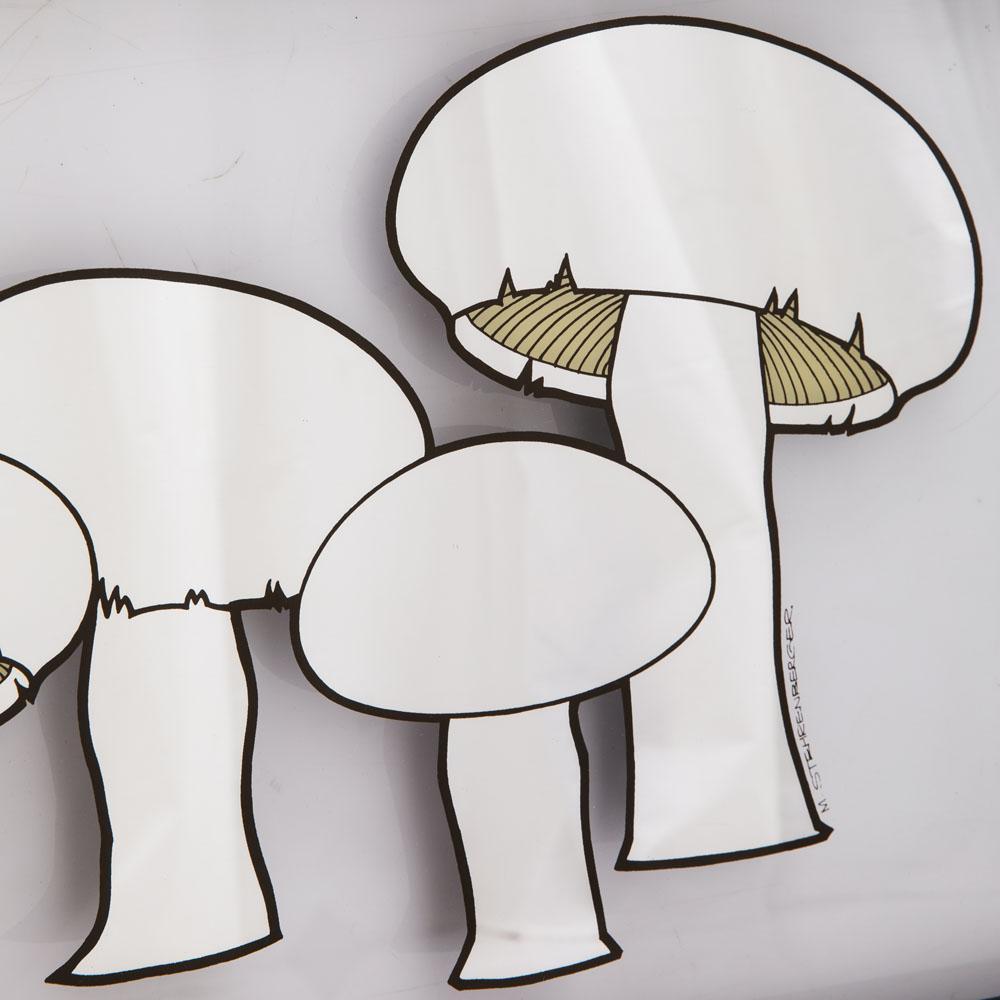 Mushroom Framed Mirror Art