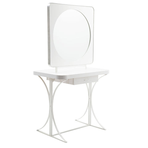 White Modern Double Sided Vanity Salon Mirror
