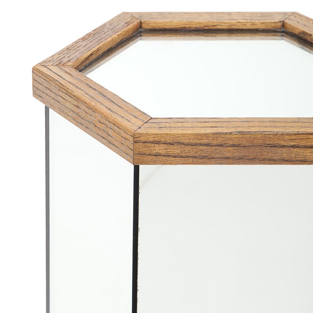 Mirrored Hexagonal Pedestal - Small