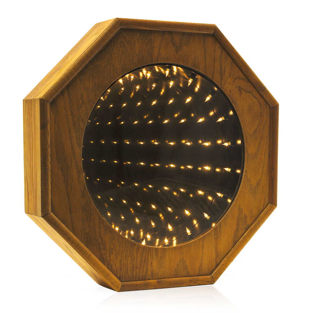 Wood Infinity Octagon Mirror