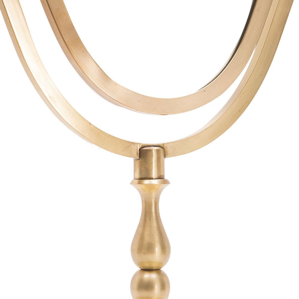 Brass Large Vanity Tabletop Mirror