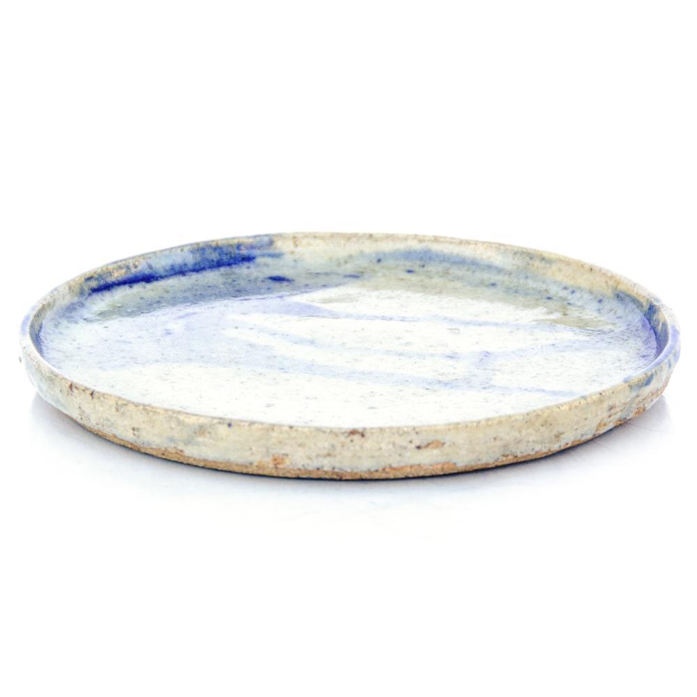 Blue Drip Ceramic Plate