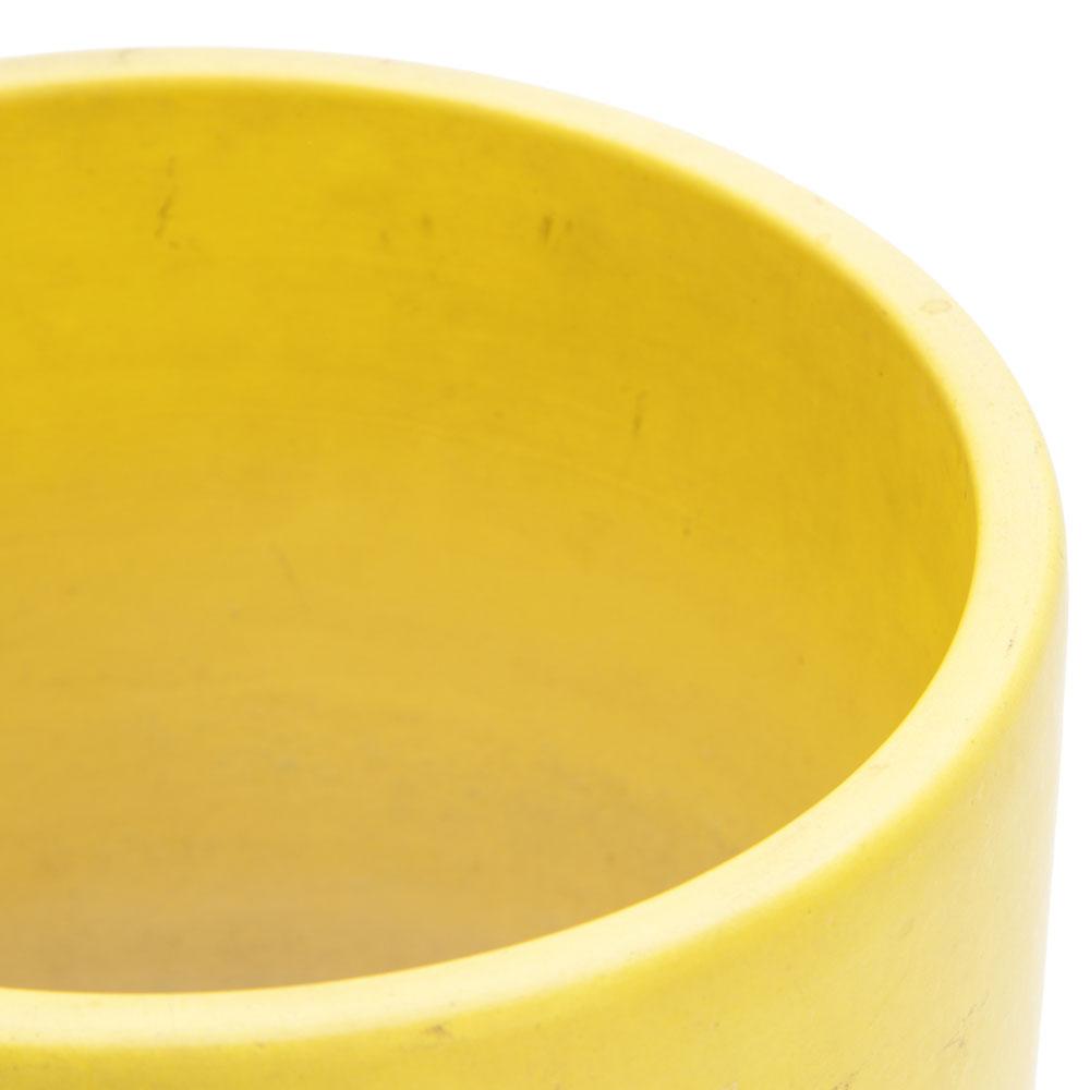 Yellow Cylindrical Planter