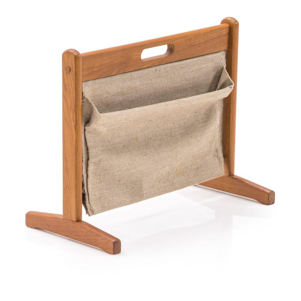 Canvas Magazine Rack Wood & Canvas Magazine Rack - Gil & Roy Props
