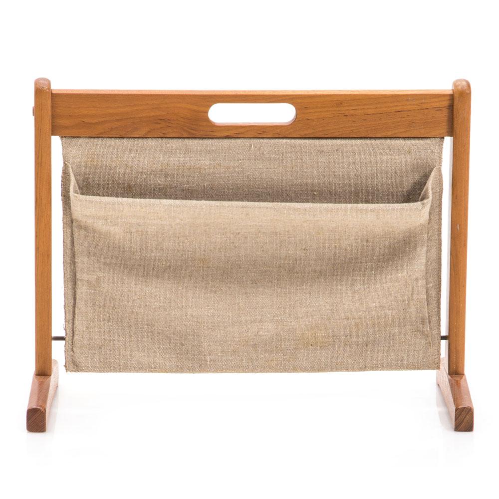 Canvas Magazine Rack Wood & Canvas Magazine Rack - Gil & Roy Props