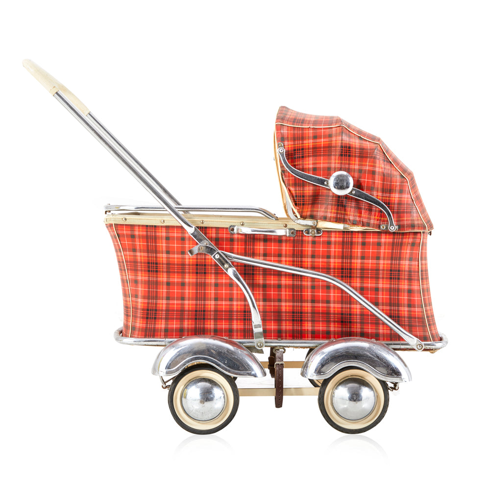 Red Plaid Baby Carriage