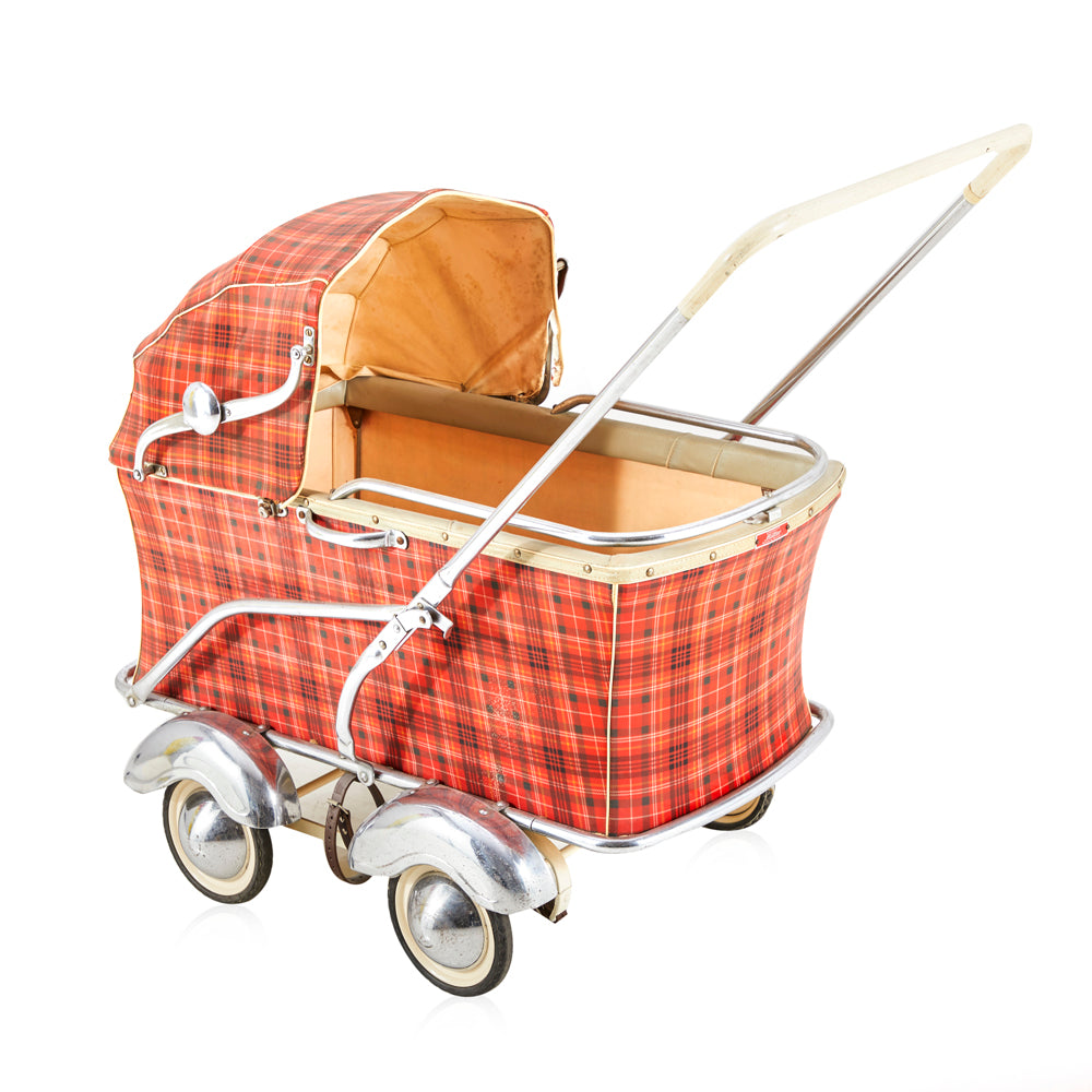 Red Plaid Baby Carriage