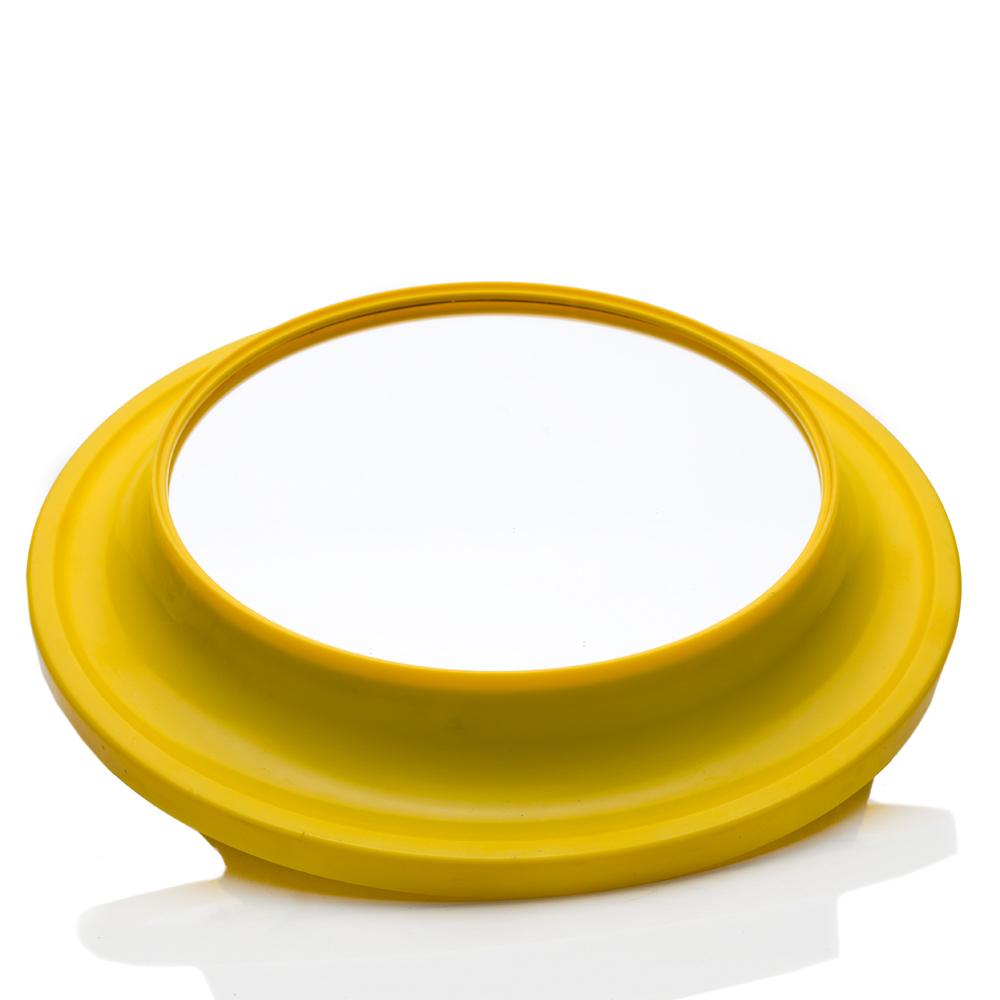 Yellow Circle Plastic Wall Mirror