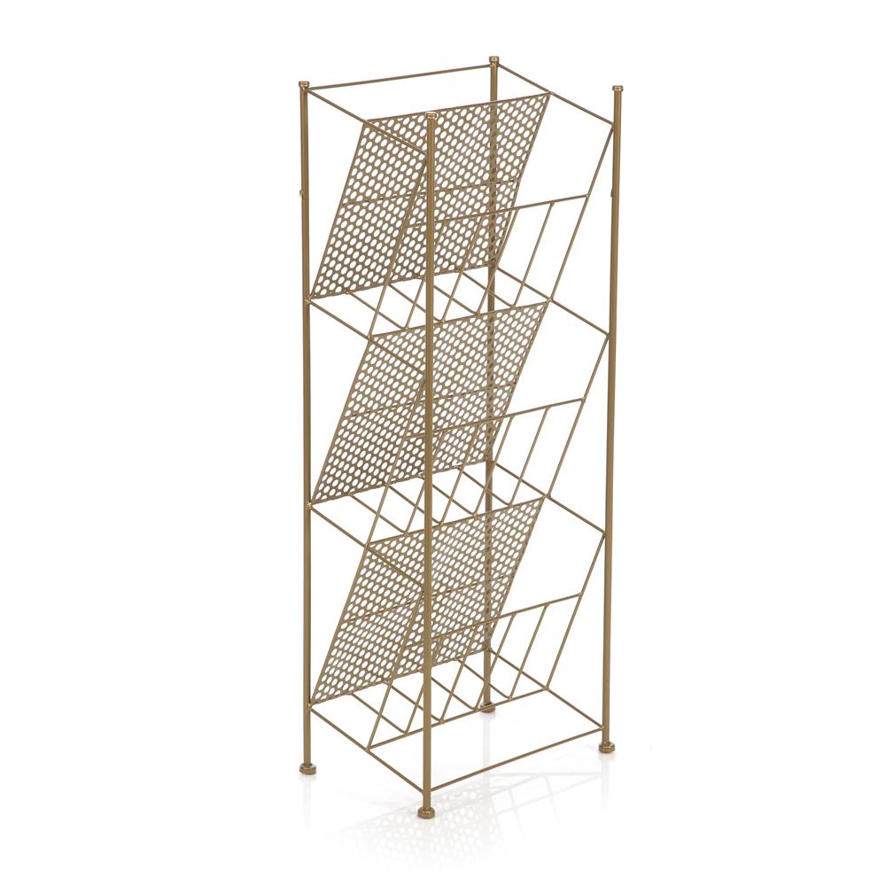 Gold Wire 3 Tier Record Rack - Gil & Roy Props
