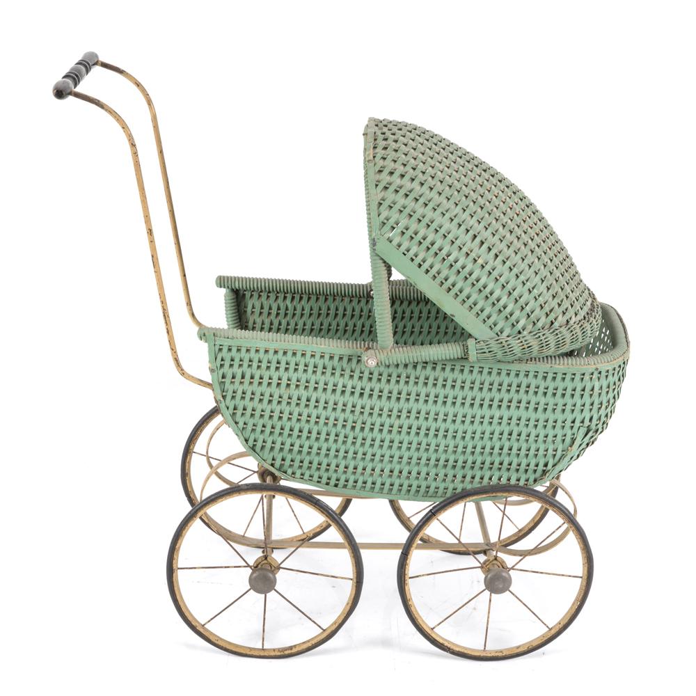 Vintage Green Baby Carriage