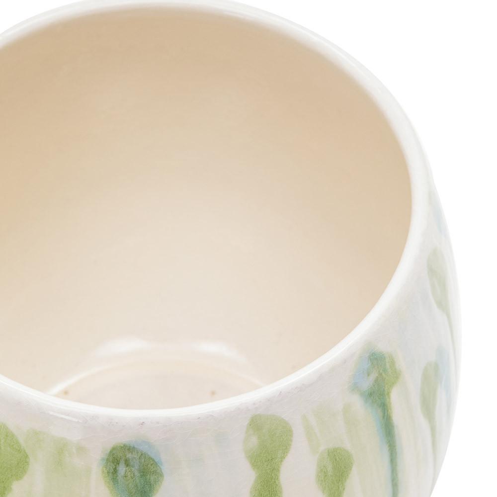 White Ceramic Drip Glazed Pot (A+D)