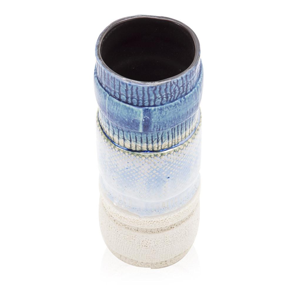 Blue Ceramic Dip Dyed Vase (A+D)