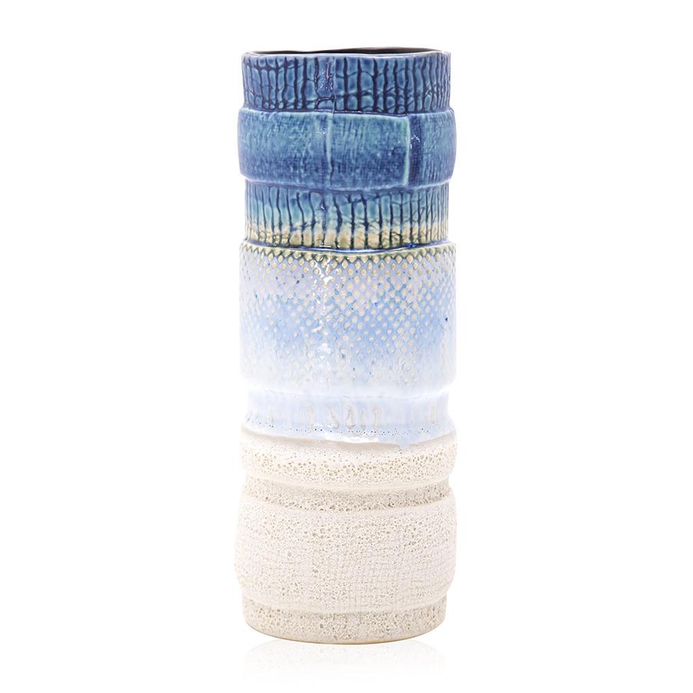 Blue Ceramic Dip Dyed Vase (A+D)