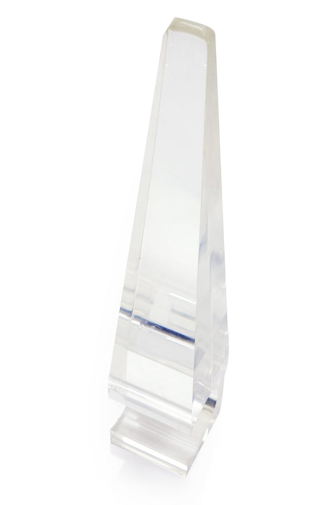 Tall Lucite Pyramid Sculpture Bookends - Set of 2