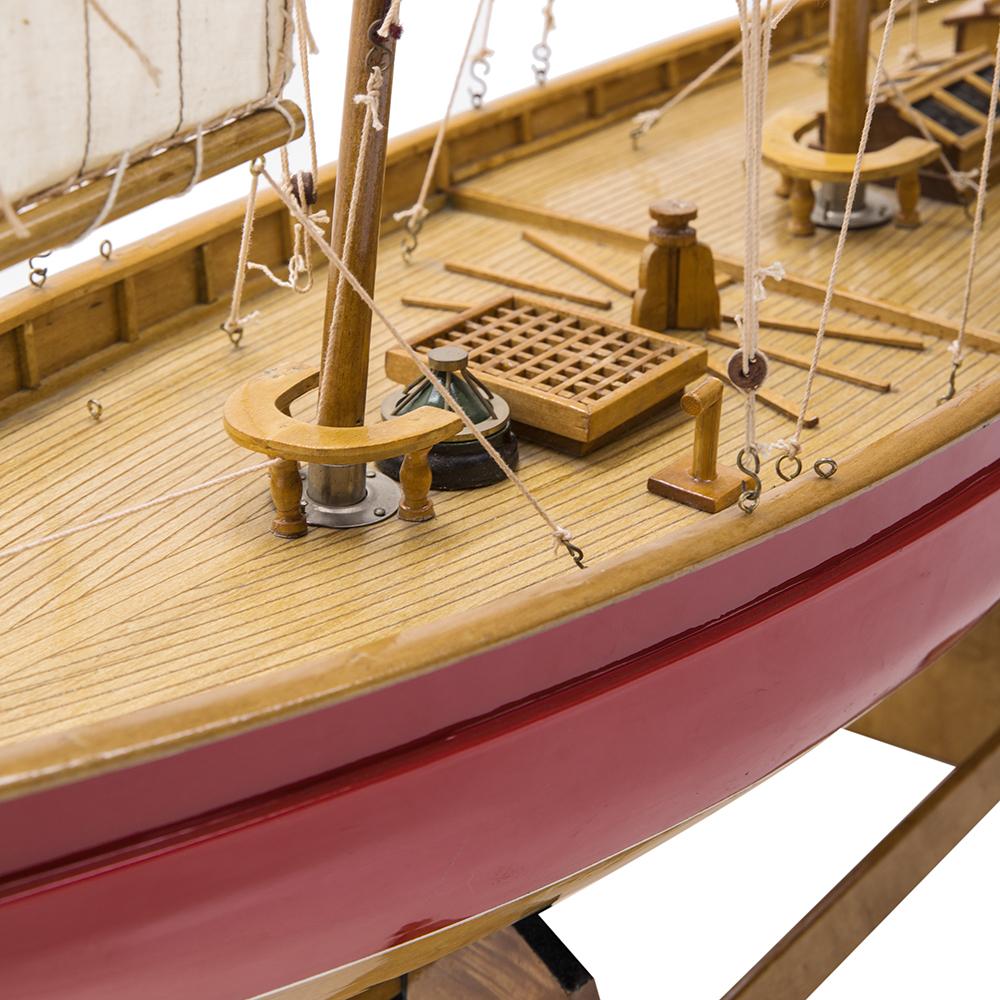 Red Painted Model Ship