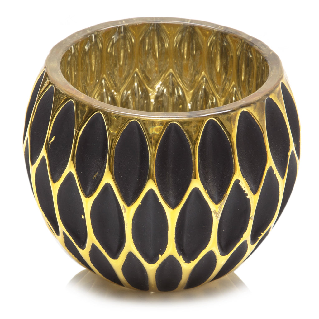 Diamond Gold & Black Vase