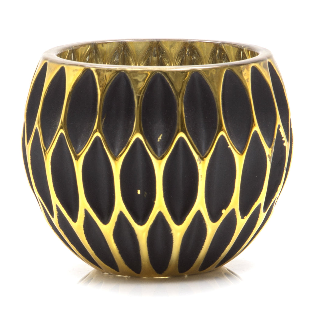 Diamond Gold & Black Vase