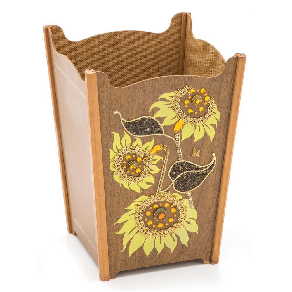 Sunflower Waste Basket