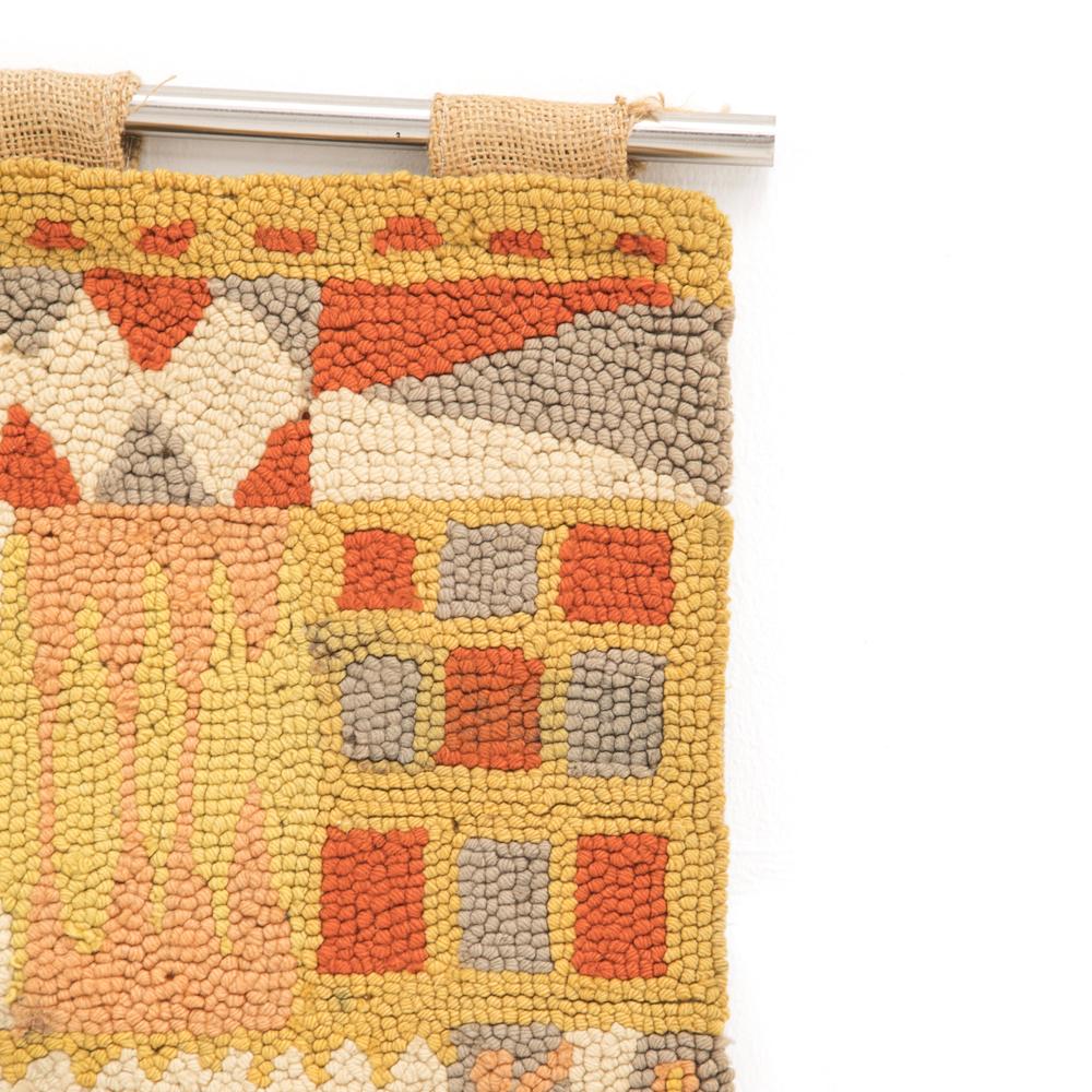 Orange Yellow Musician Vintage Rug Tapestry