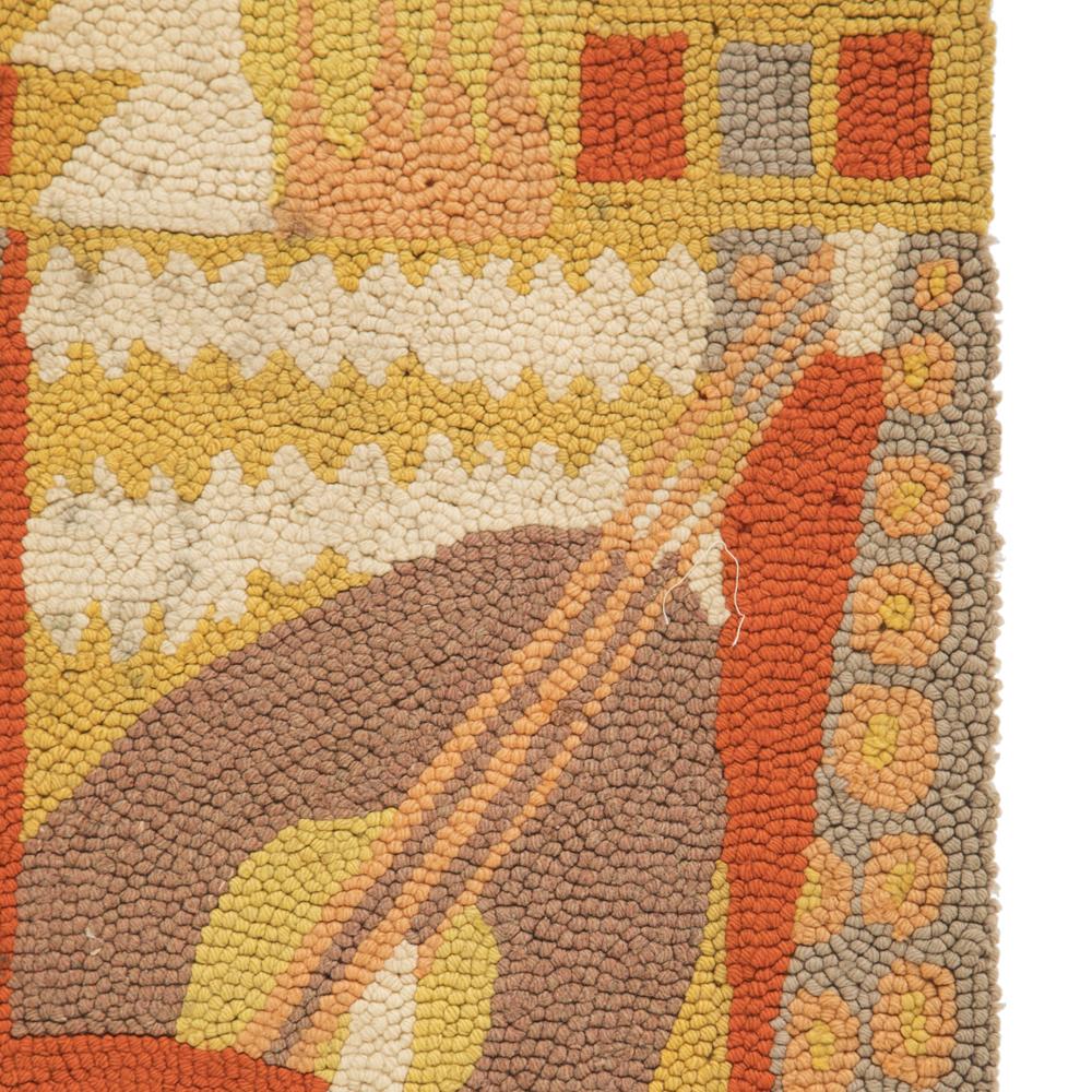Orange Yellow Musician Vintage Rug Tapestry