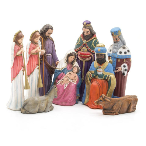 Large Plastic Nativity - 9 Piece Set