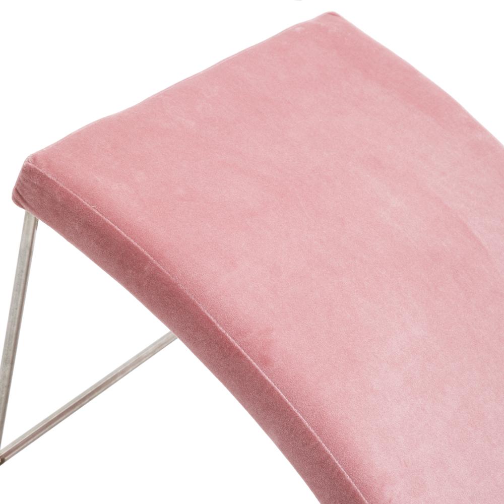 Pink Velvet Wave Chaise