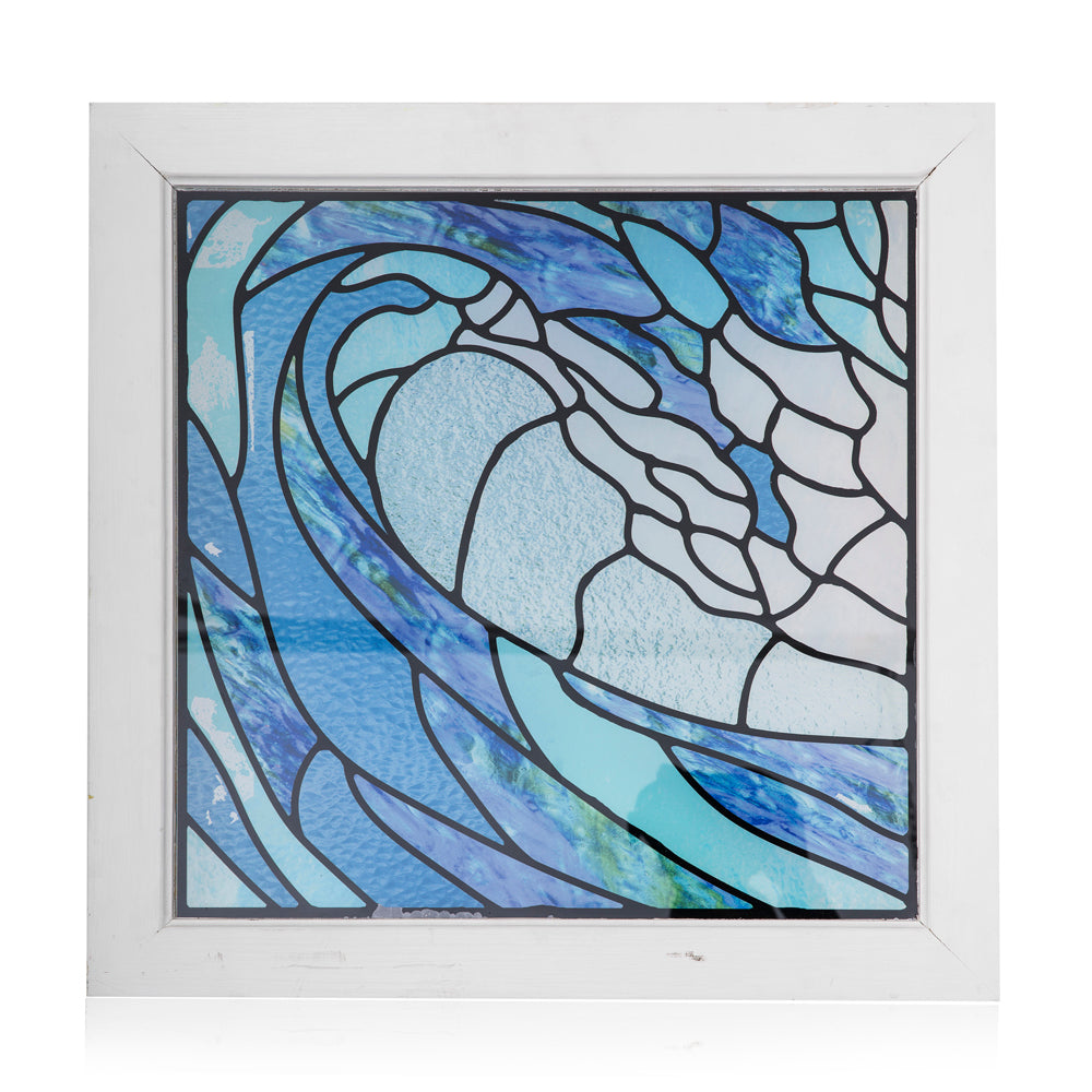 Cresting Wave Stained Glass Window