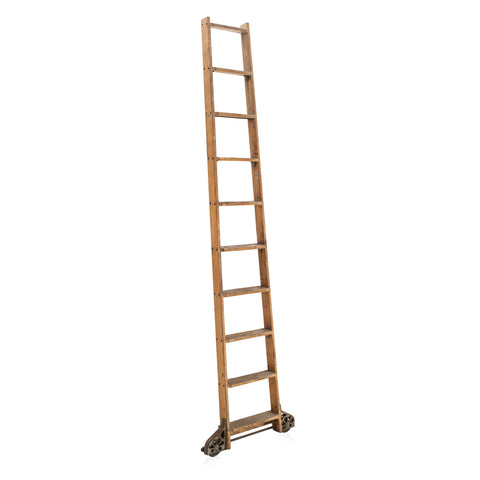Wood Rolling Library Ladder