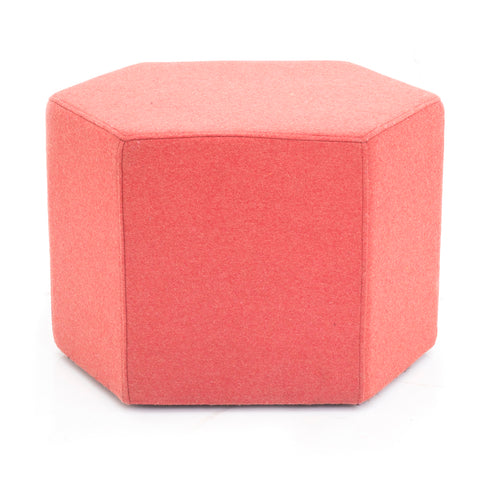 Hexagonal Ottoman - Dusted Red