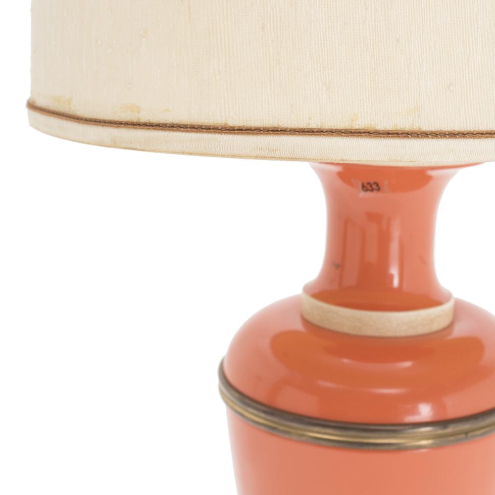 Orange and Wood Contemporary Lamp